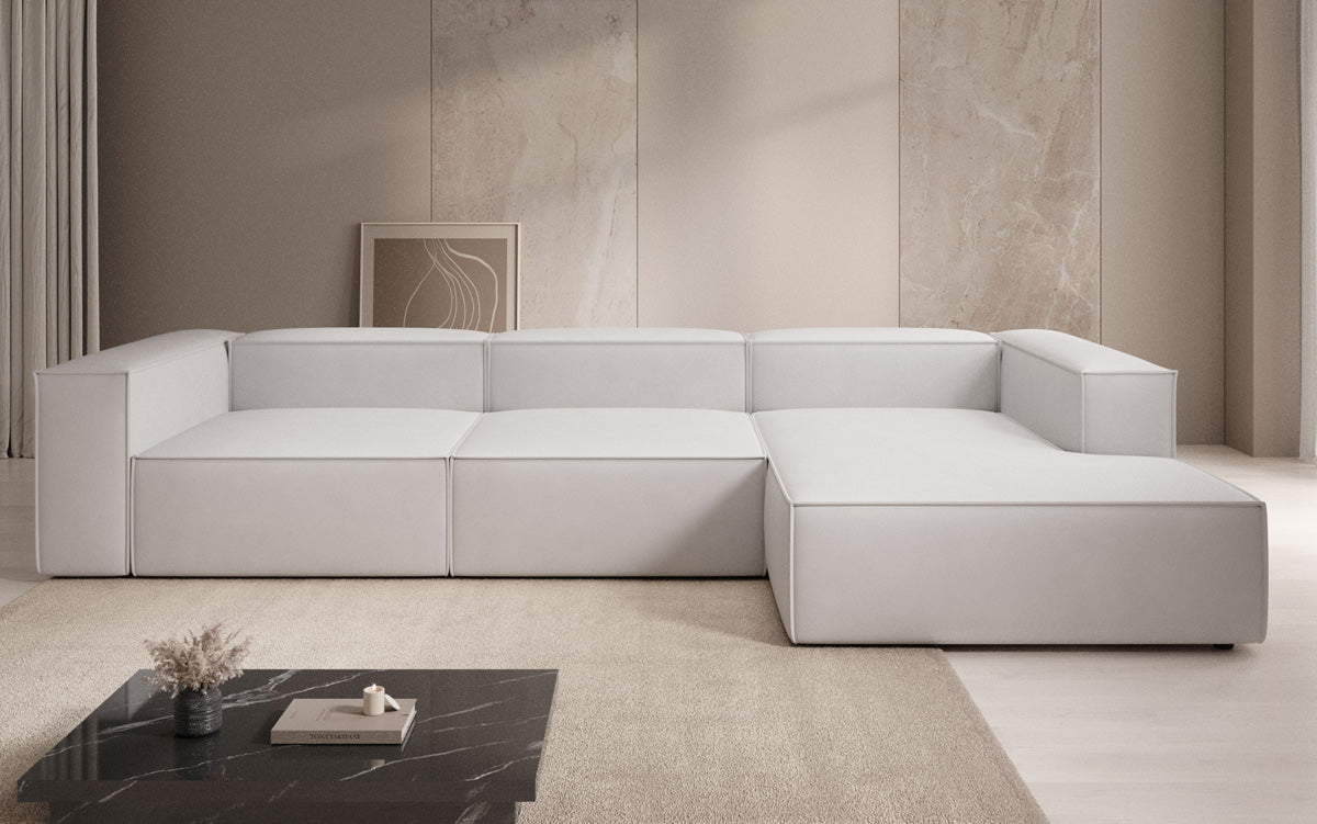 Designer Sofa Lesley L in Echtleder