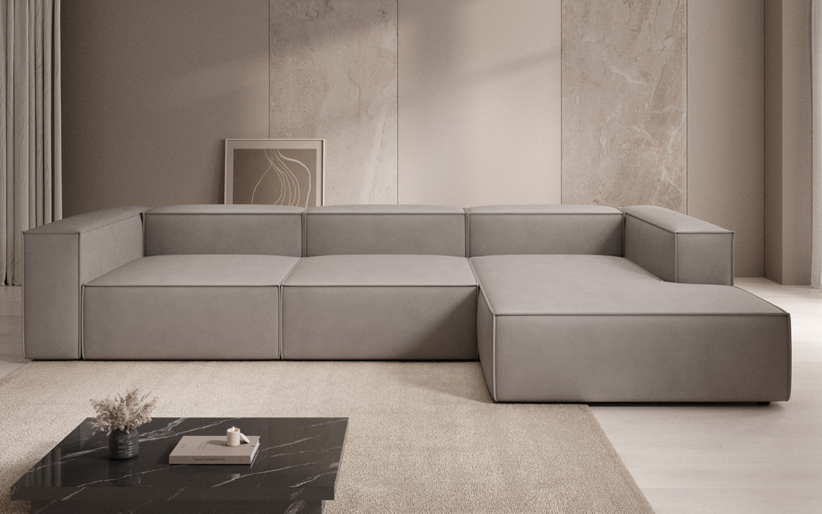 Designer Sofa Lesley L in Echtleder