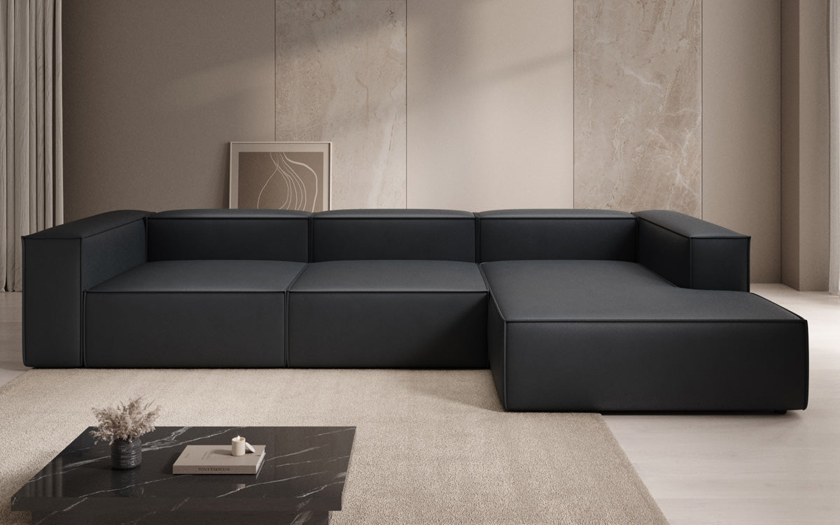 Designer Sofa Lesley L in Echtleder