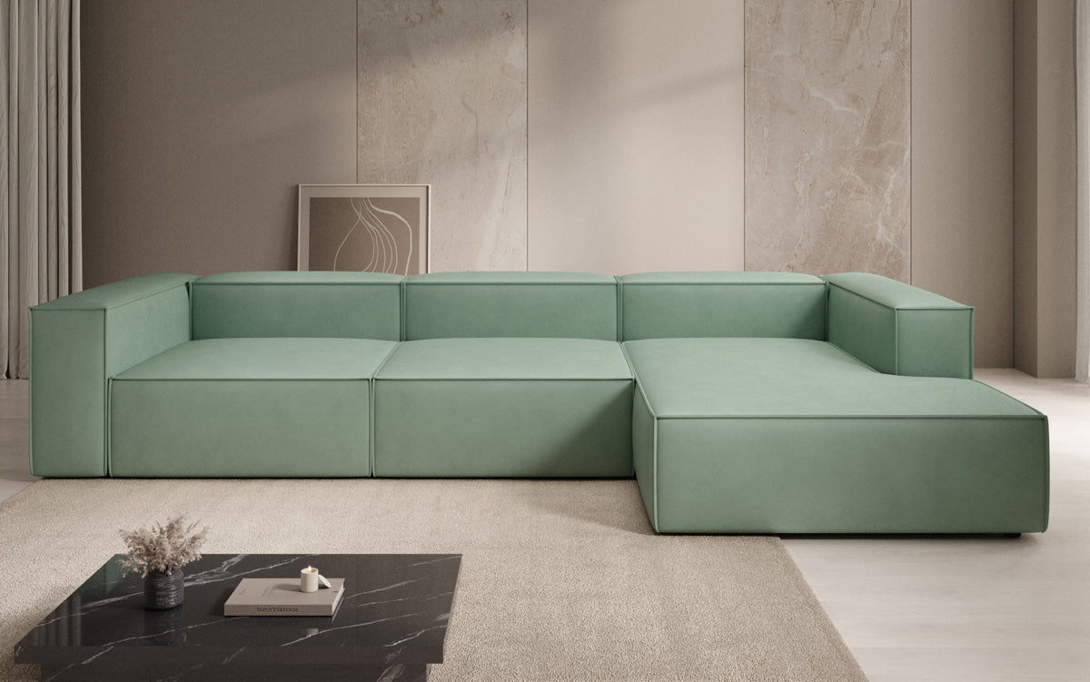 Designer Sofa Lesley L in Echtleder