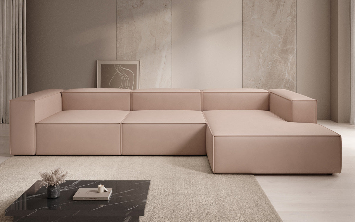 Designer Sofa Lesley L in Echtleder