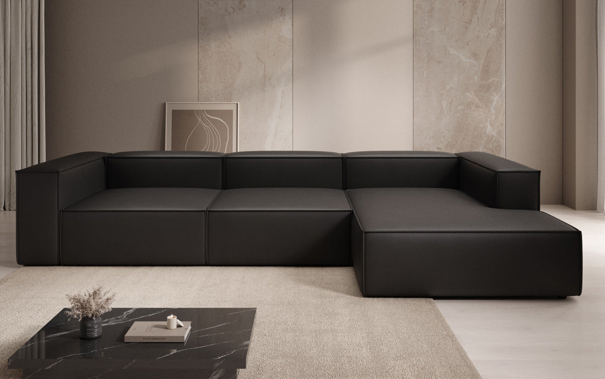 Designer Sofa Lesley L in Echtleder