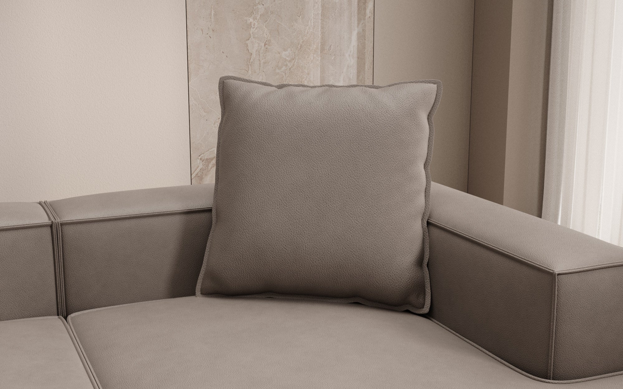 Zierkissen Lesley 60x60 in Echtleder