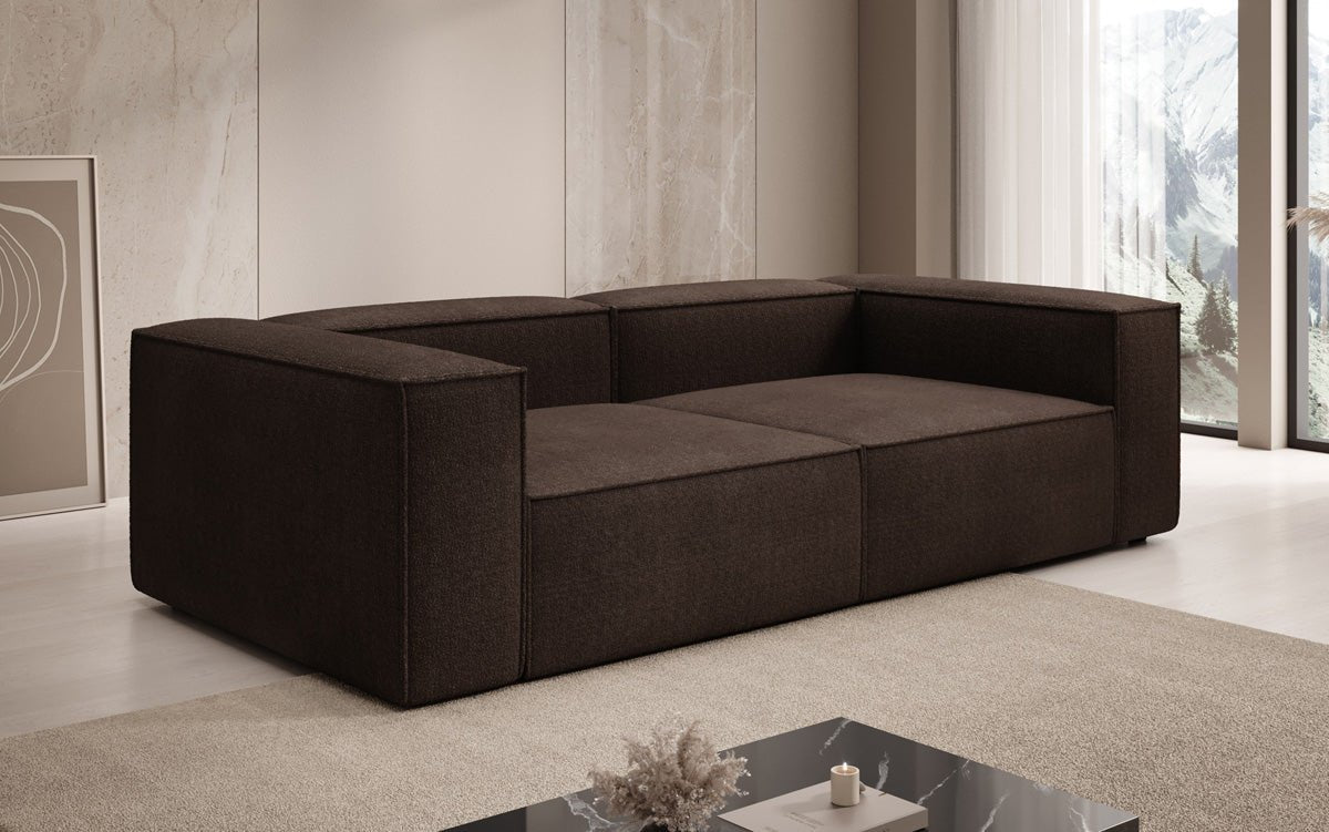 Designer Sofa Lesley 3 Sitzer in Bouclé