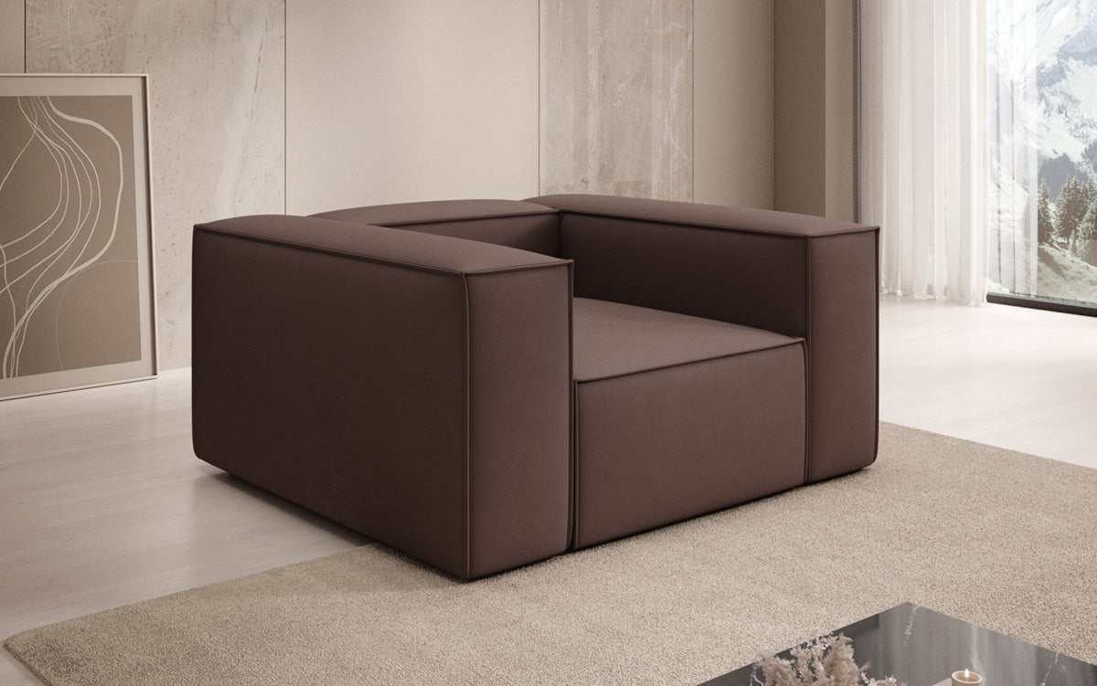 Designer Sofa-Sessel Lesley in Stoff