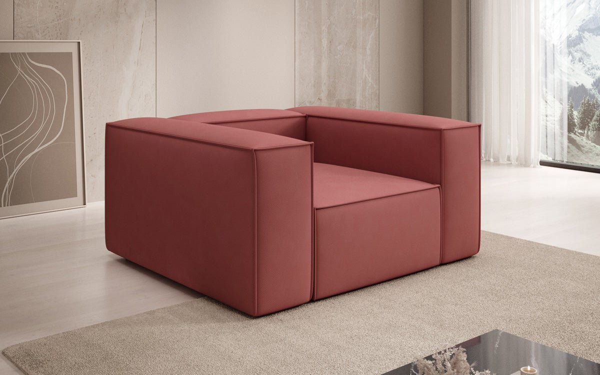 Designer Sofa-Sessel Lesley in Stoff