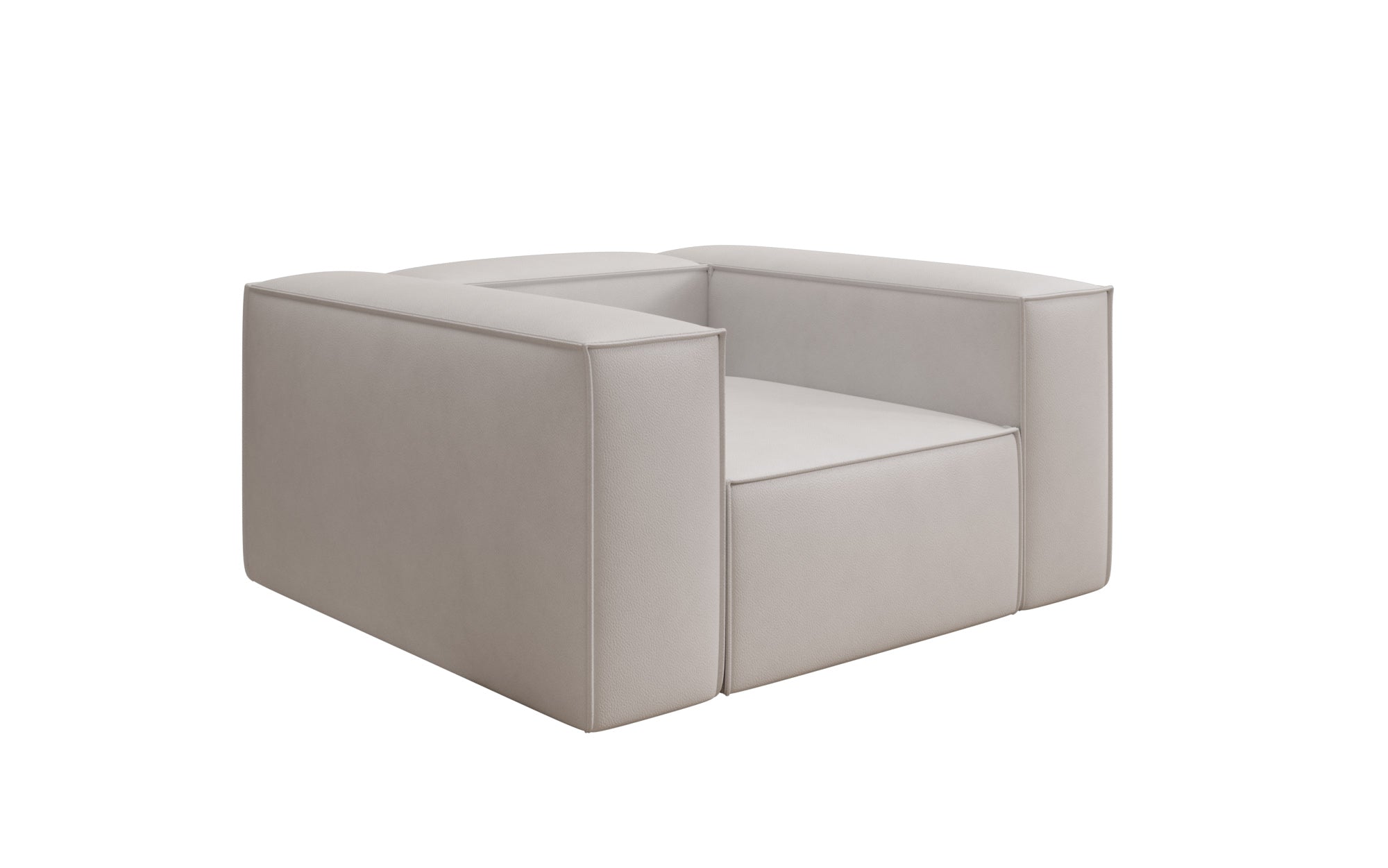 Designer Sofa-Sessel Lesley in Echtleder