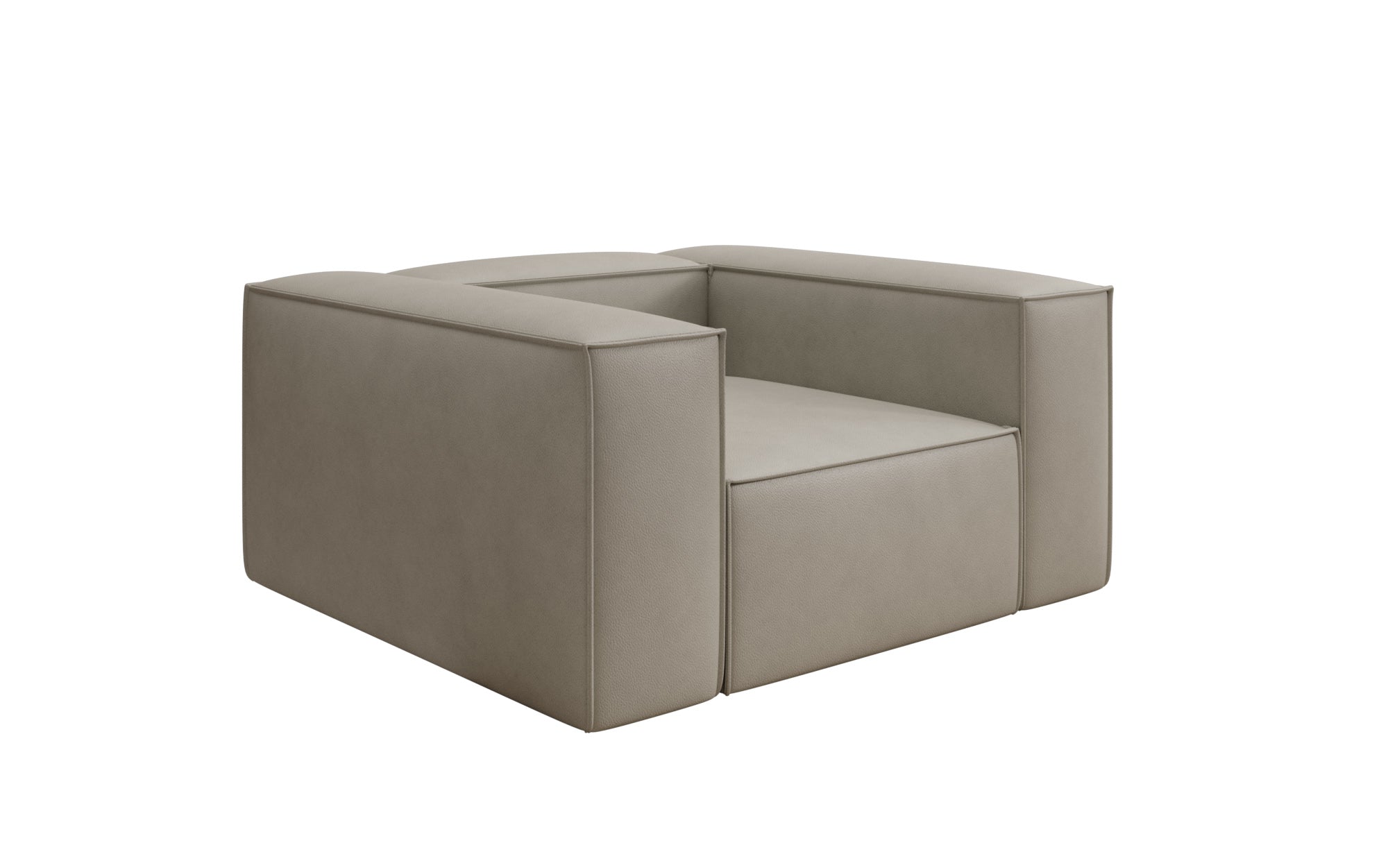 Designer Sofa-Sessel Lesley in Echtleder