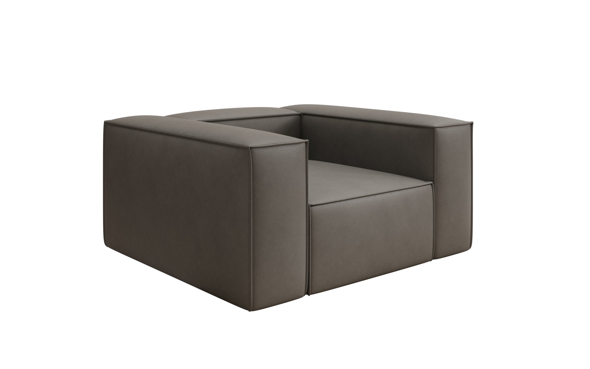 Designer Sofa-Sessel Lesley in Echtleder