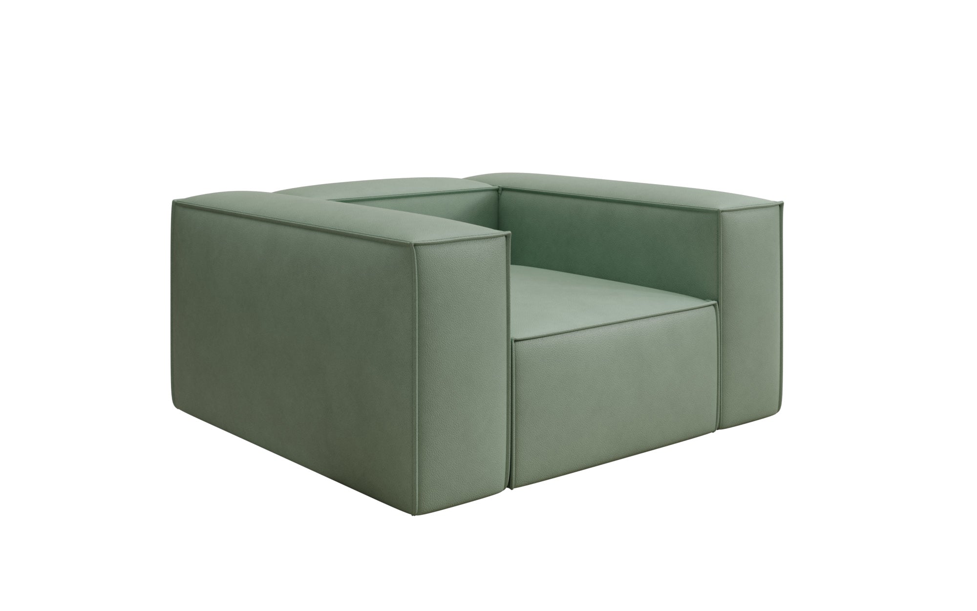 Designer Sofa-Sessel Lesley in Echtleder