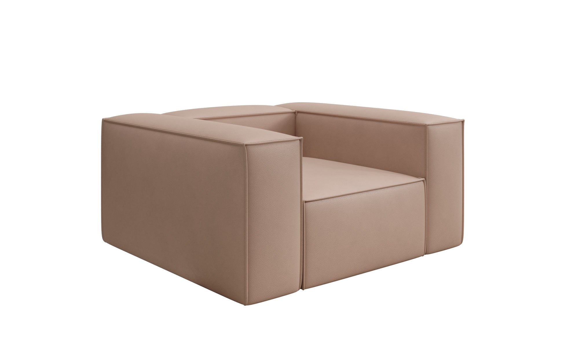 Designer Sofa-Sessel Lesley in Echtleder