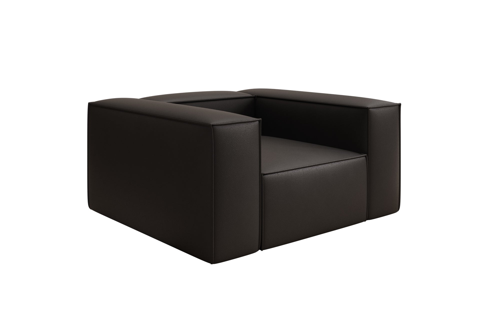 Designer Sofa-Sessel Lesley in Echtleder