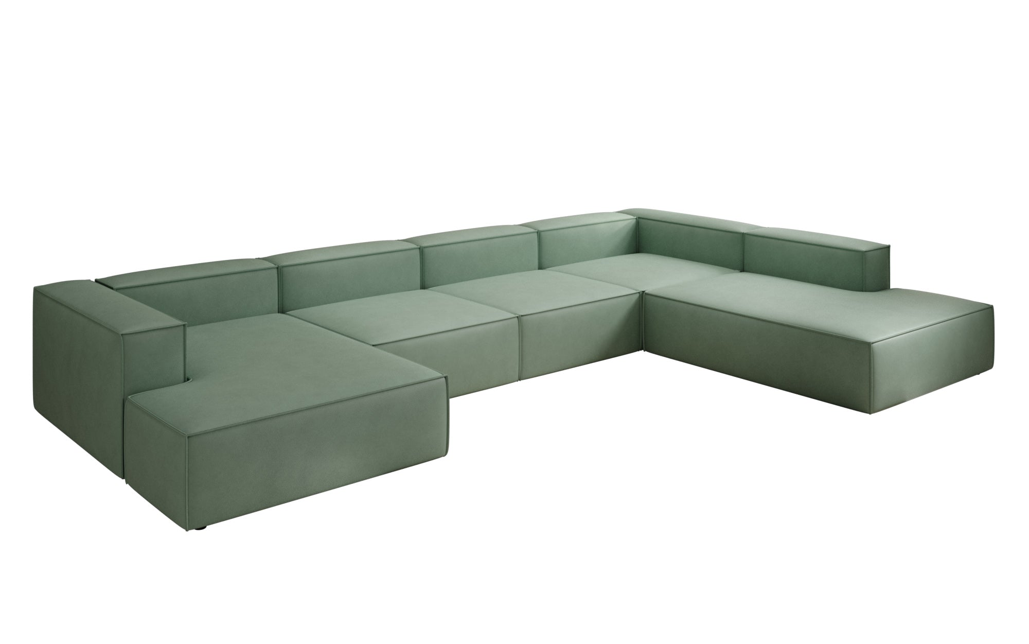 Designer Sofa Lesley U XXL in Echtleder