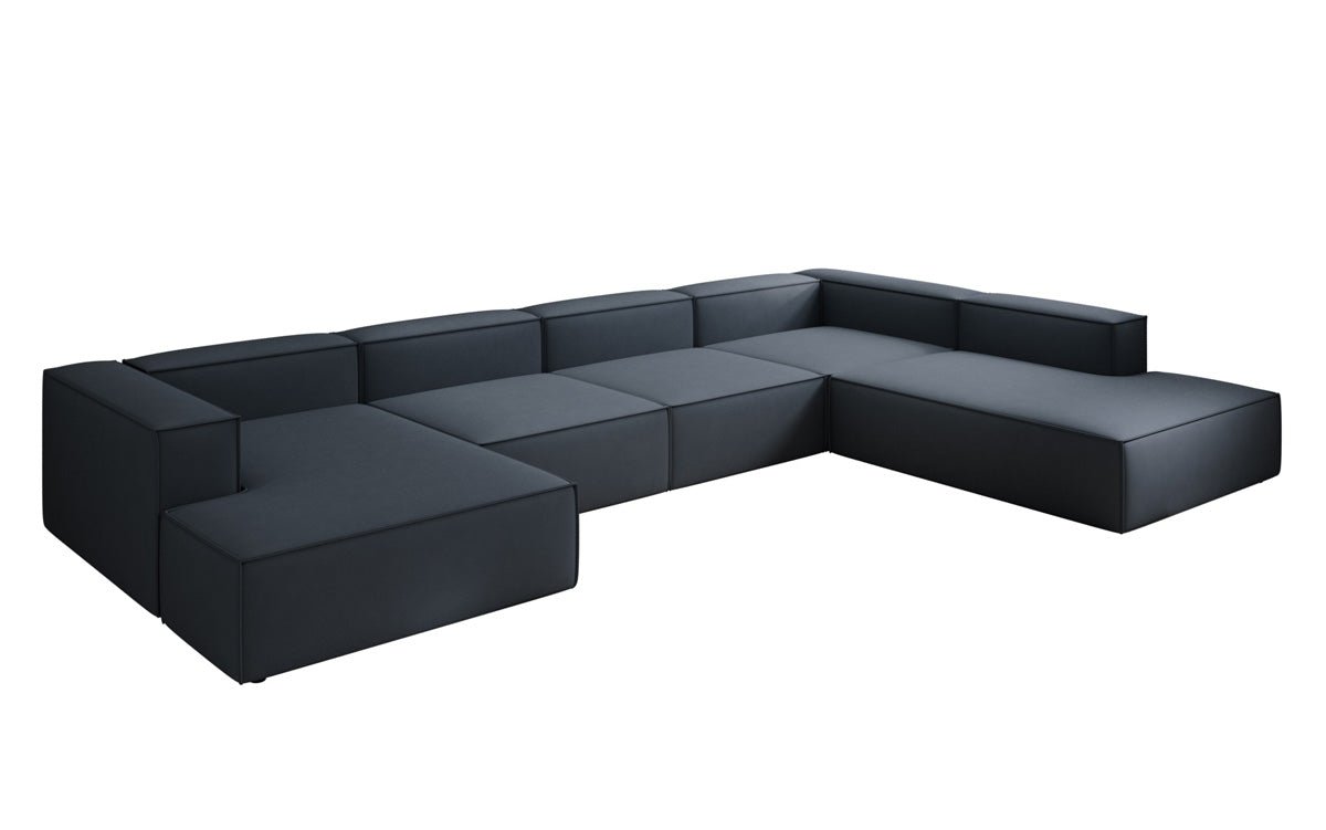 Designer Sofa Lesley U XXL in Stoff