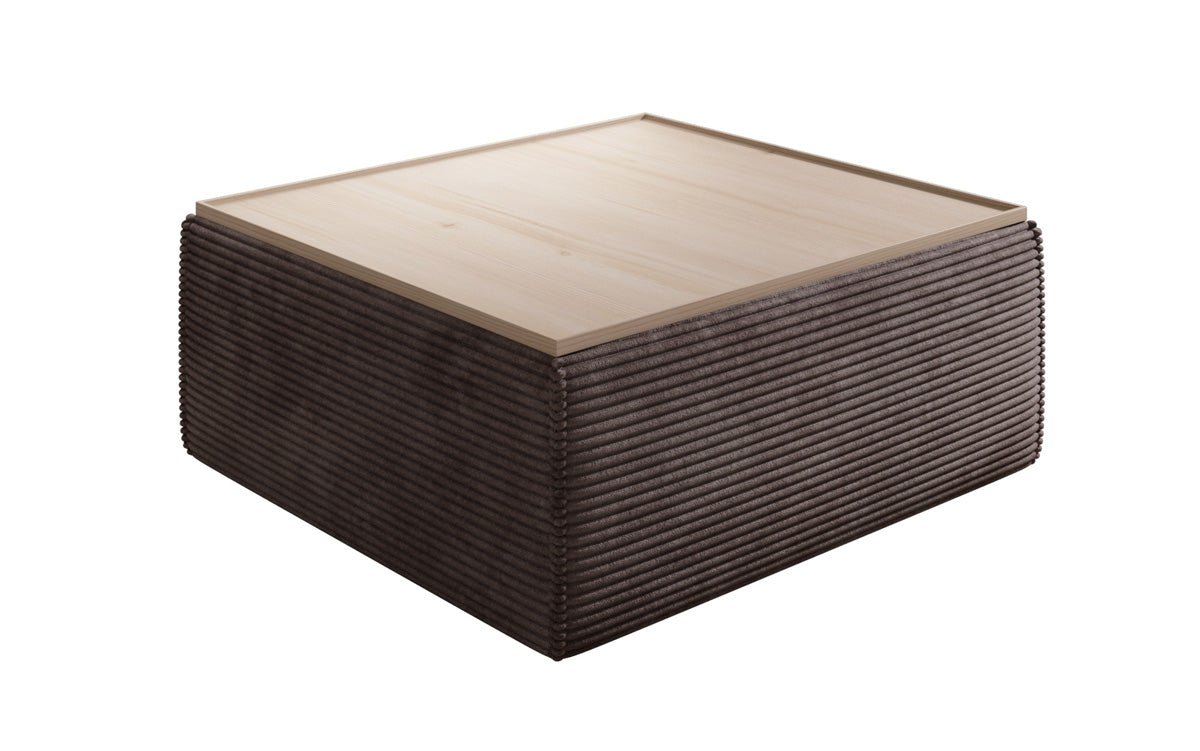 Beistellhocker/Couchtisch Lesley mit Stauraum in Cord