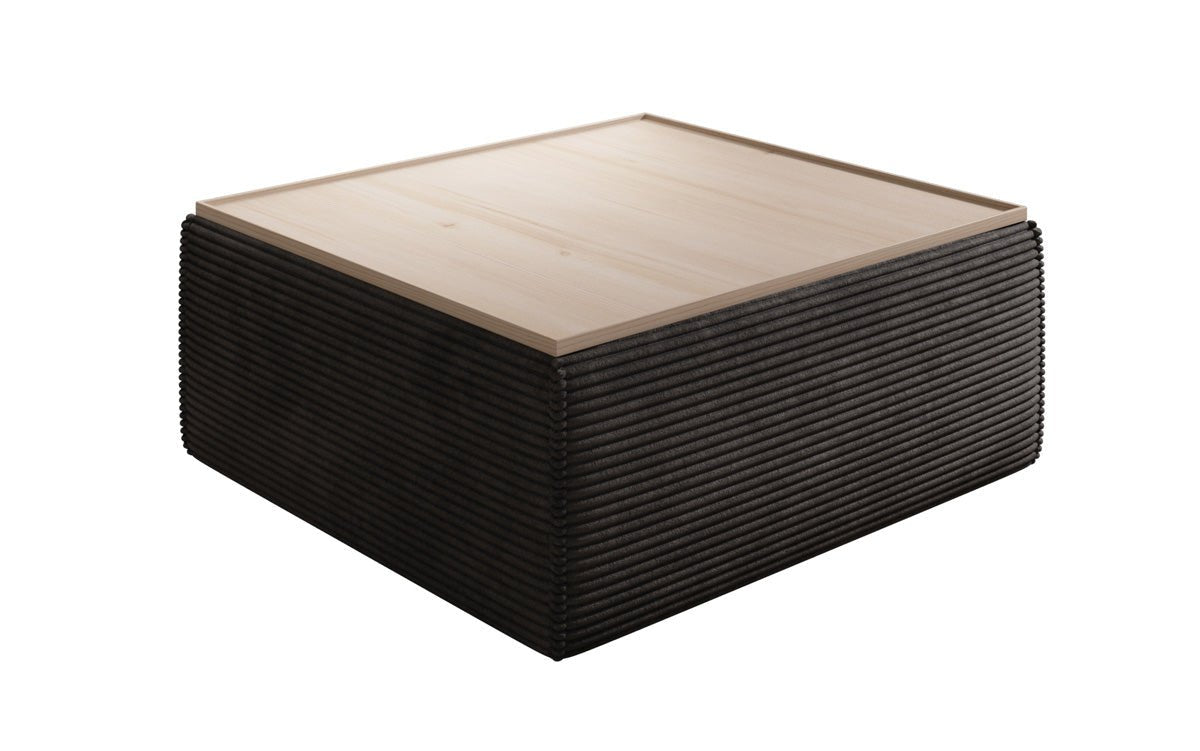 Beistellhocker/Couchtisch Lesley mit Stauraum in Cord