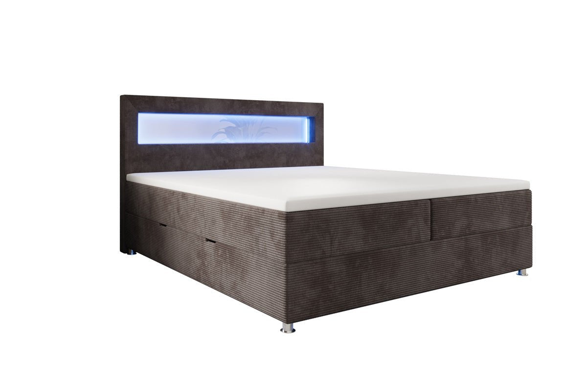 Boxspringbett Relax mit LED, Stauraum und USB/C in Cord