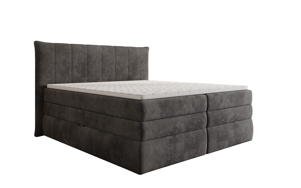 Boxspringbett Stella mit Stauraum in Cord