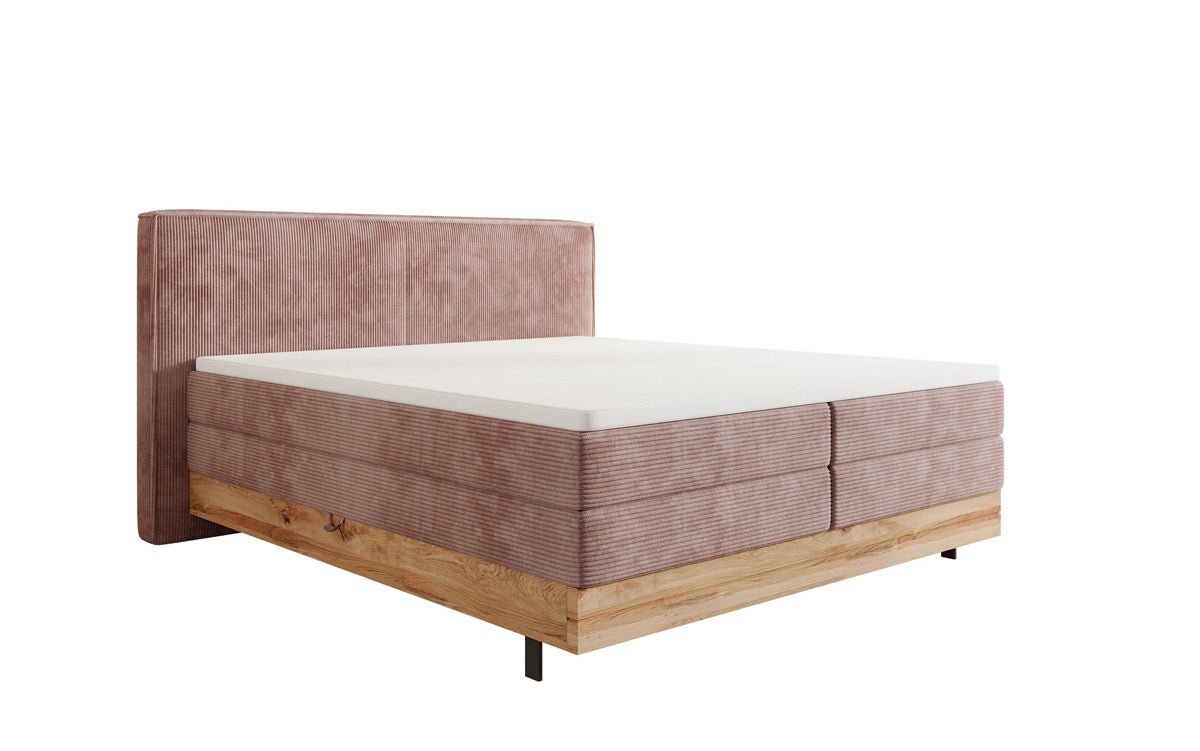 Holzbett/Boxspringbett Nero mit Stauraum in Cord