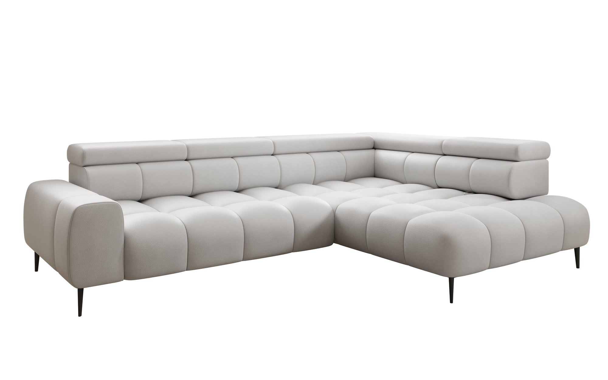 Designer Sofa Ceora L mit elektrischer Schlaffunktion und verstellbarerer Rückenlehne in Echtleder