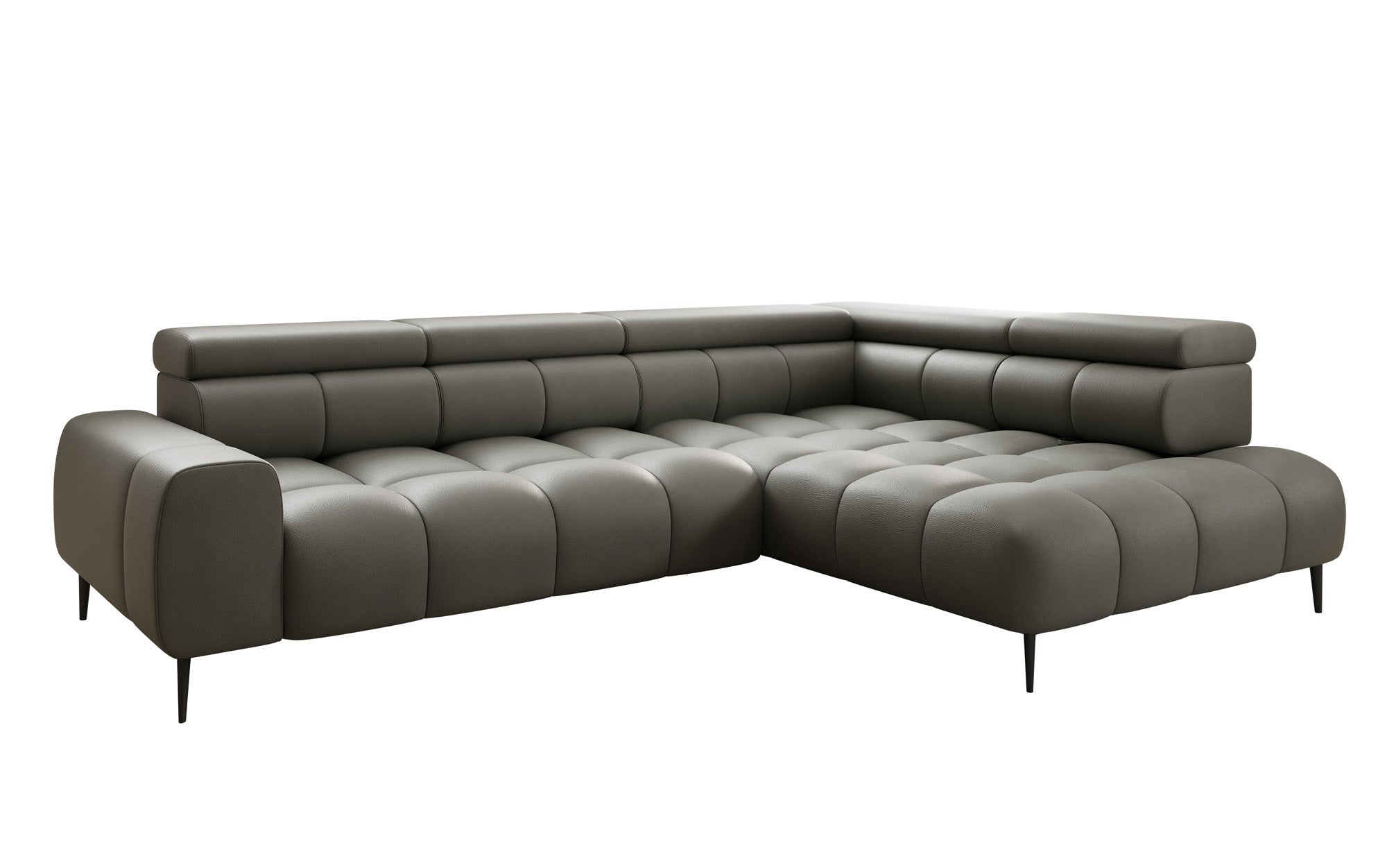 Designer Sofa Ceora L mit elektrischer Schlaffunktion und verstellbarerer Rückenlehne in Echtleder