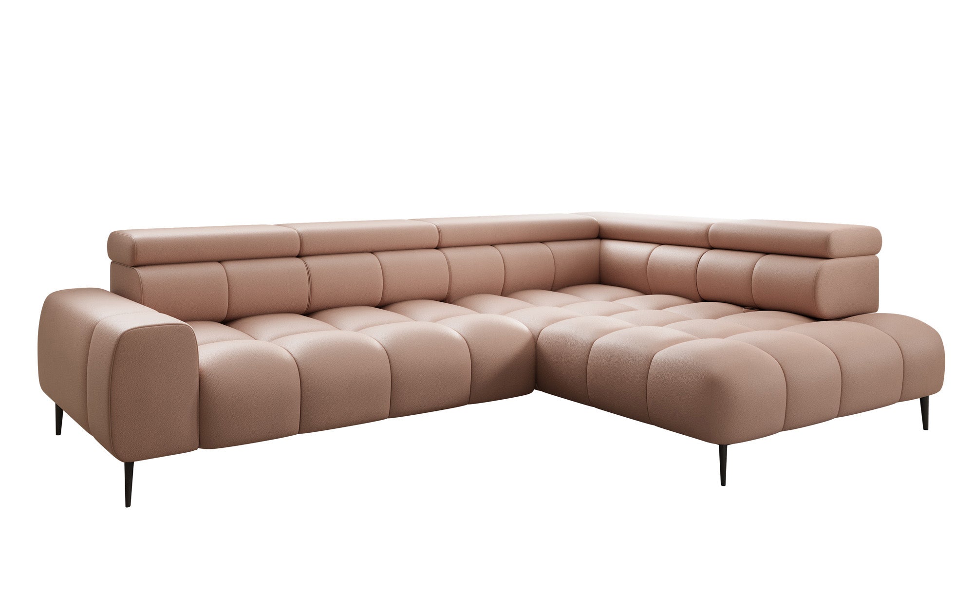 Designer Sofa Ceora L mit elektrischer Schlaffunktion und verstellbarerer Rückenlehne in Echtleder