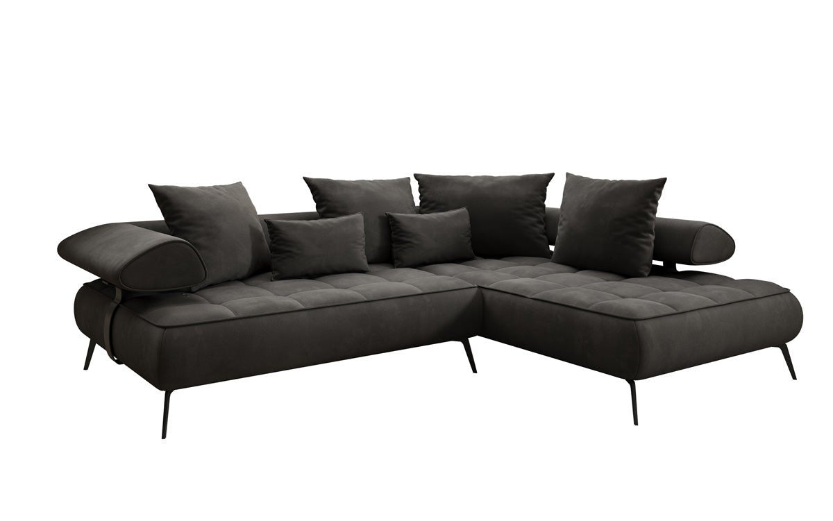 Designer Sofa Sydney L Samt mit elektrischer Schlaffunktion