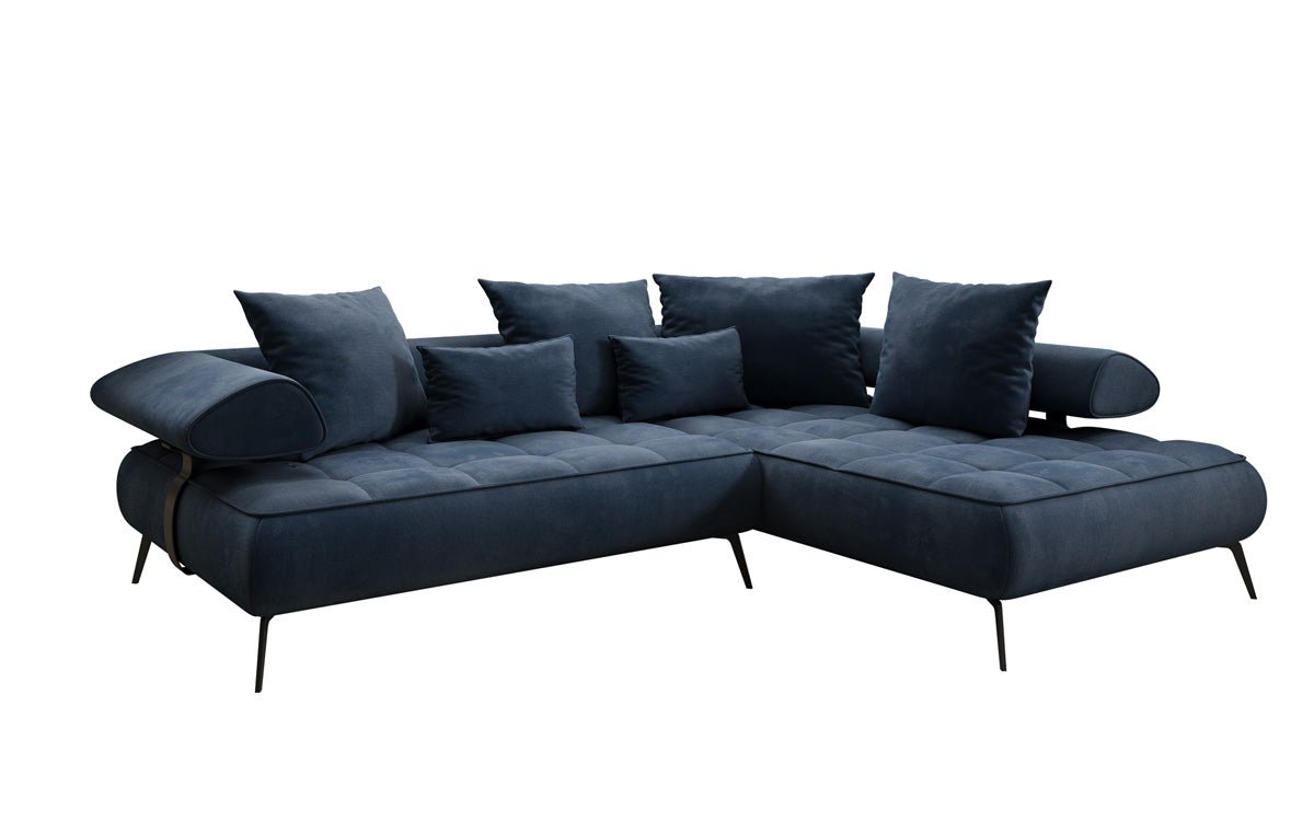 Designer Sofa Sydney L Samt mit elektrischer Schlaffunktion