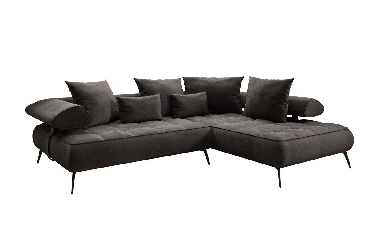Designer Sofa Sydney L Samt mit elektrischer Schlaffunktion