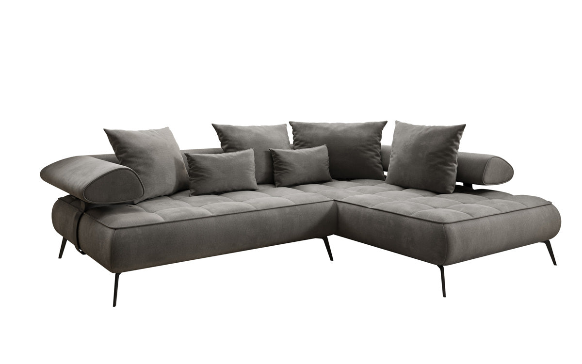 Designer Sofa Sydney L Samt mit elektrischer Schlaffunktion
