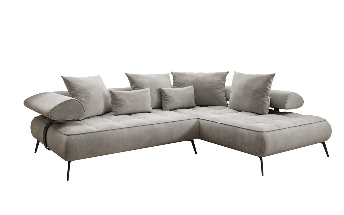 Designer Sofa Sydney L Samt mit elektrischer Schlaffunktion