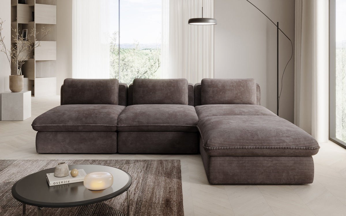 Designer L Sofa Cuddle in Cord