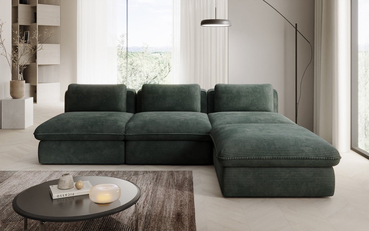 Designer L Sofa Cuddle in Cord