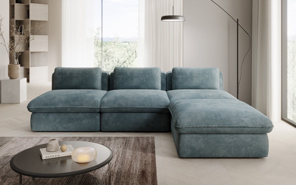 Designer L Sofa Cuddle in Cord