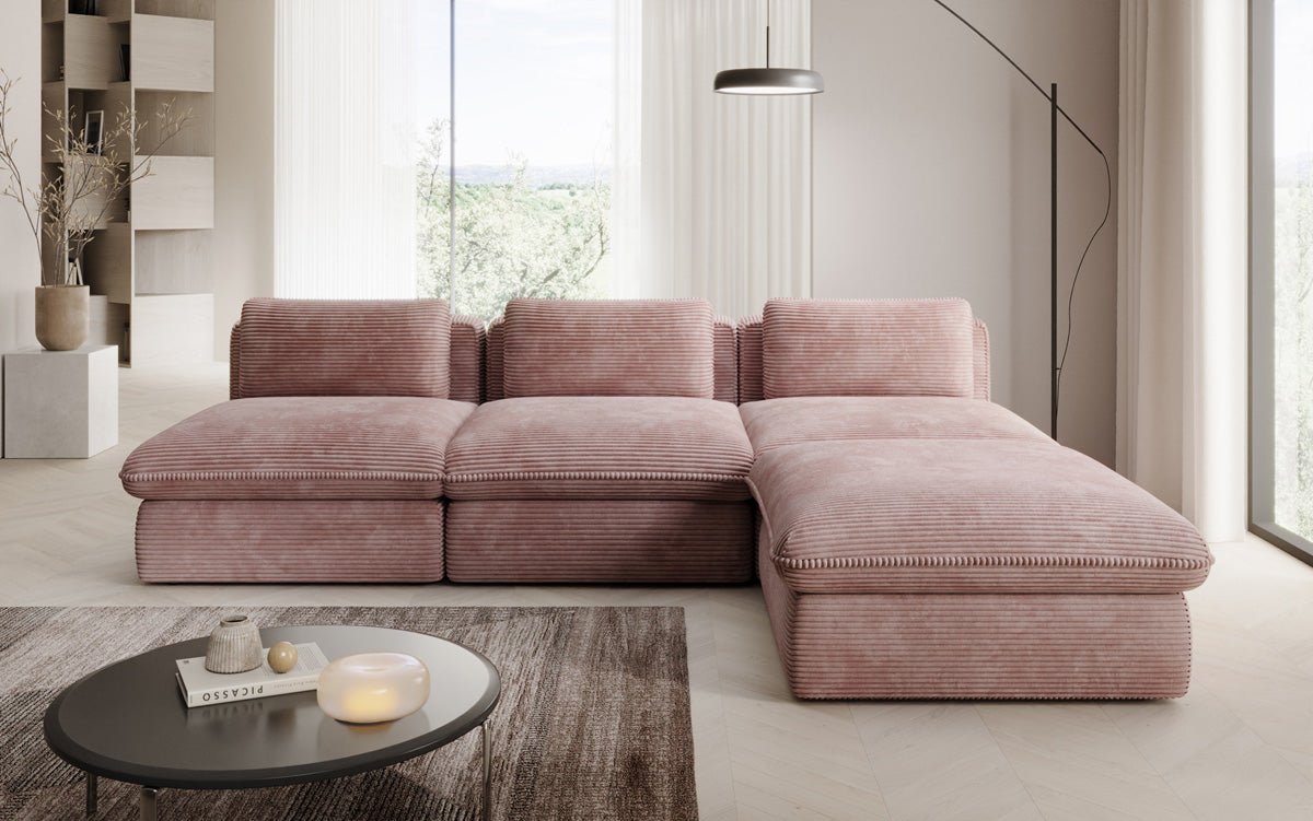 Designer L Sofa Cuddle in Cord