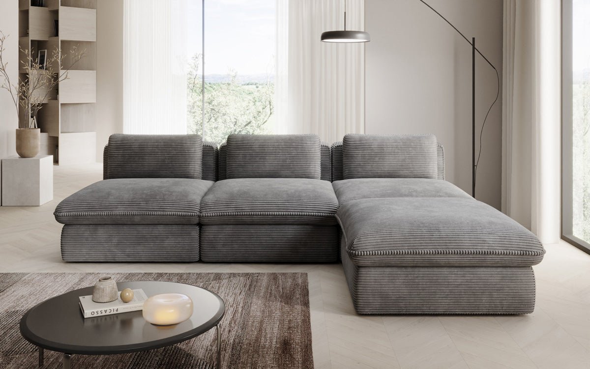 Designer L Sofa Cuddle in Cord