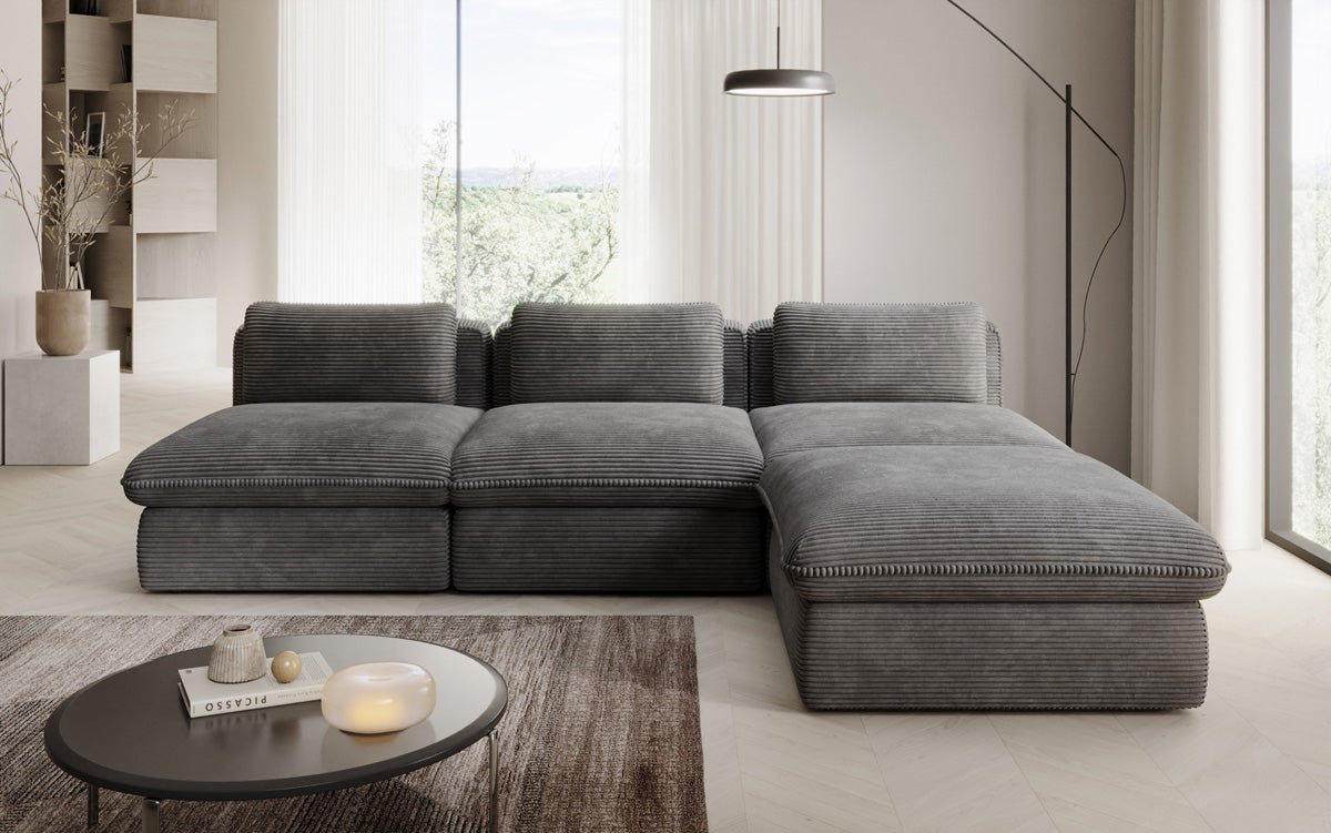 Designer L Sofa Cuddle in Cord