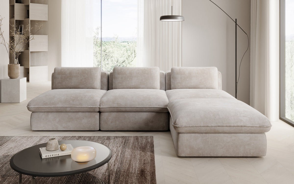 Designer L Sofa Cuddle in Cord