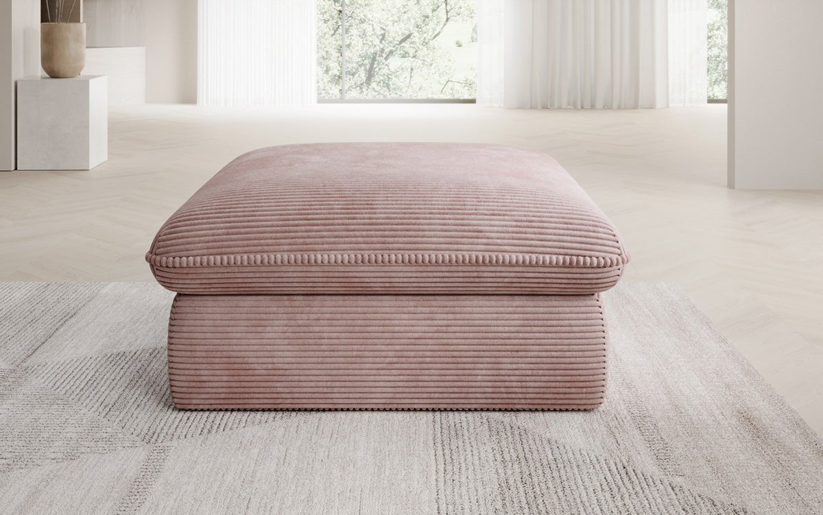 Beistellhocker Cuddle in Cord 90x90cm