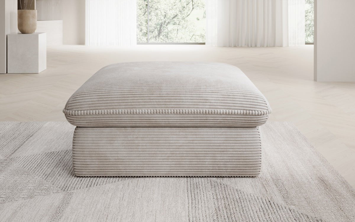 Beistellhocker Cuddle in Cord 90x90cm