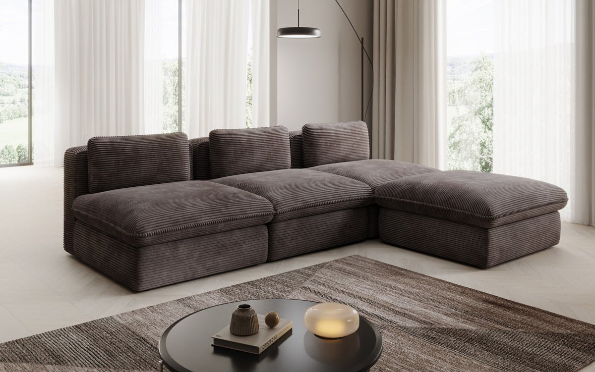 Designer L Sofa Cuddle in Cord