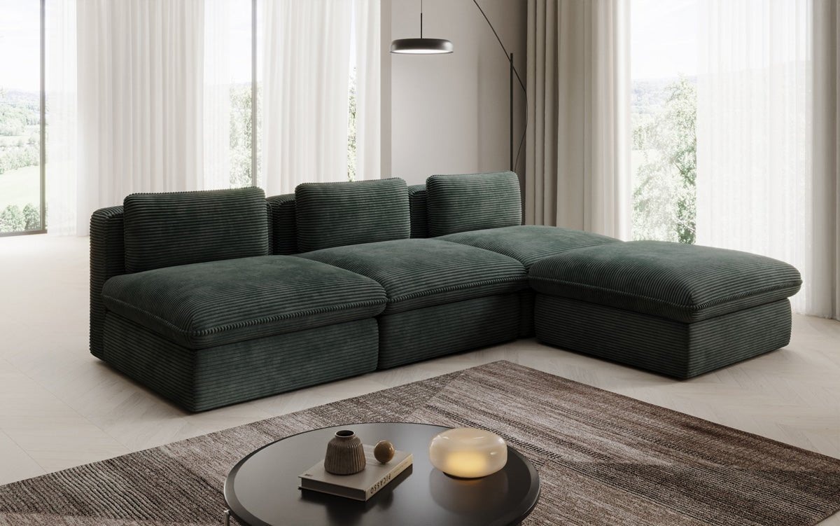 Designer L Sofa Cuddle in Cord