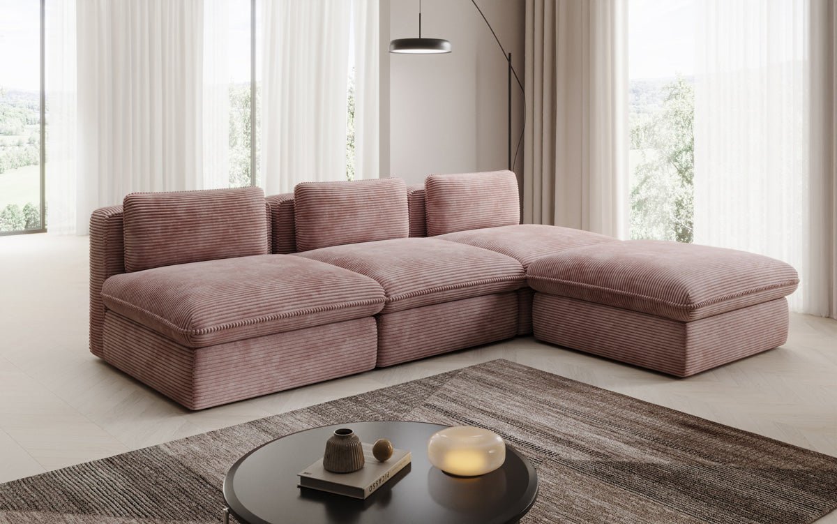 Designer L Sofa Cuddle in Cord