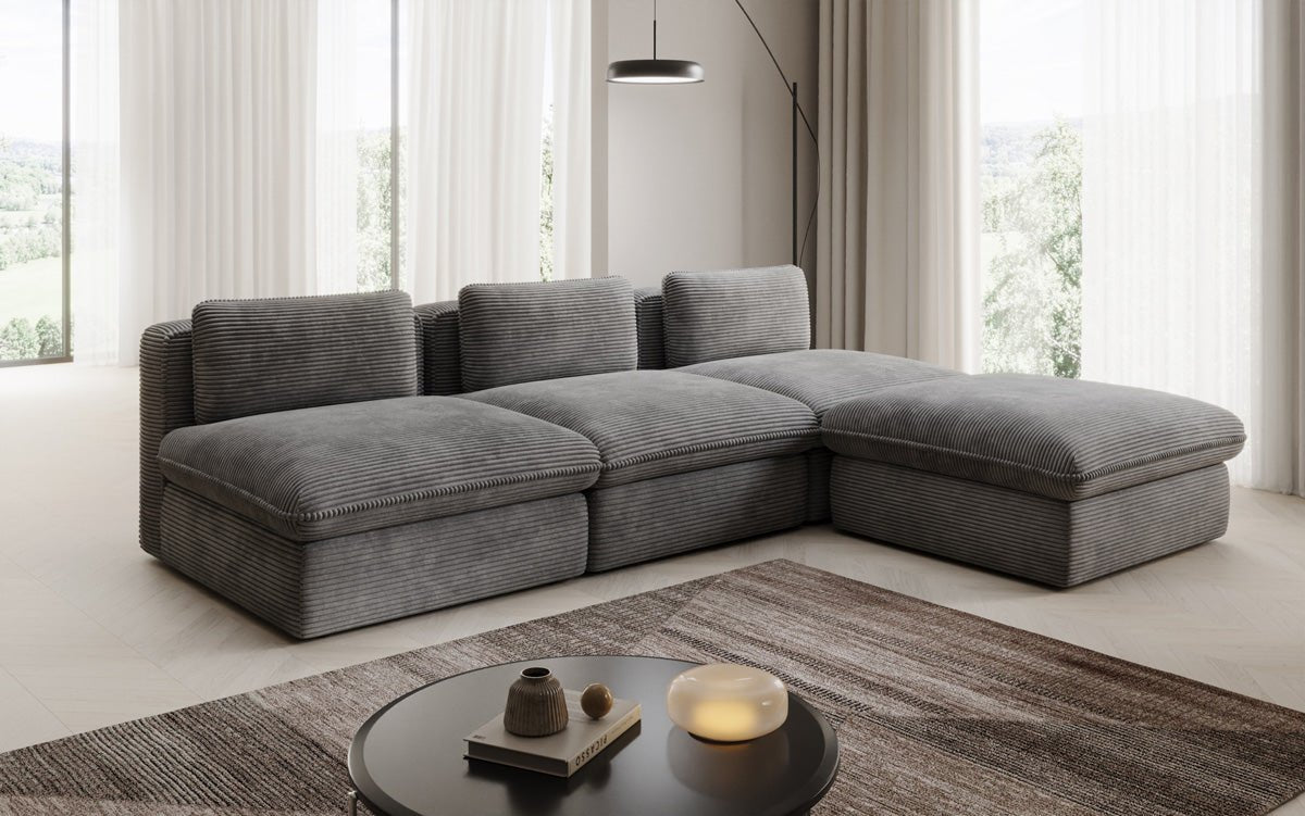 Designer L Sofa Cuddle in Cord