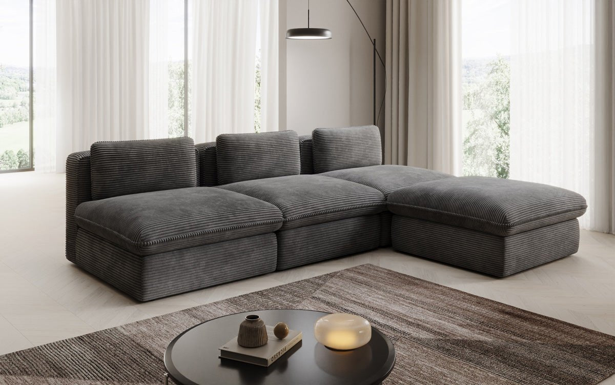 Designer L Sofa Cuddle in Cord