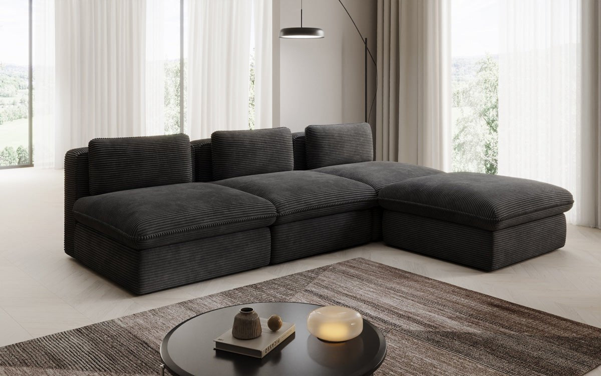 Designer L Sofa Cuddle in Cord