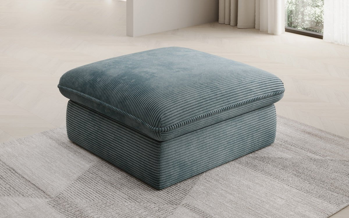 Beistellhocker Cuddle in Cord 90x90cm