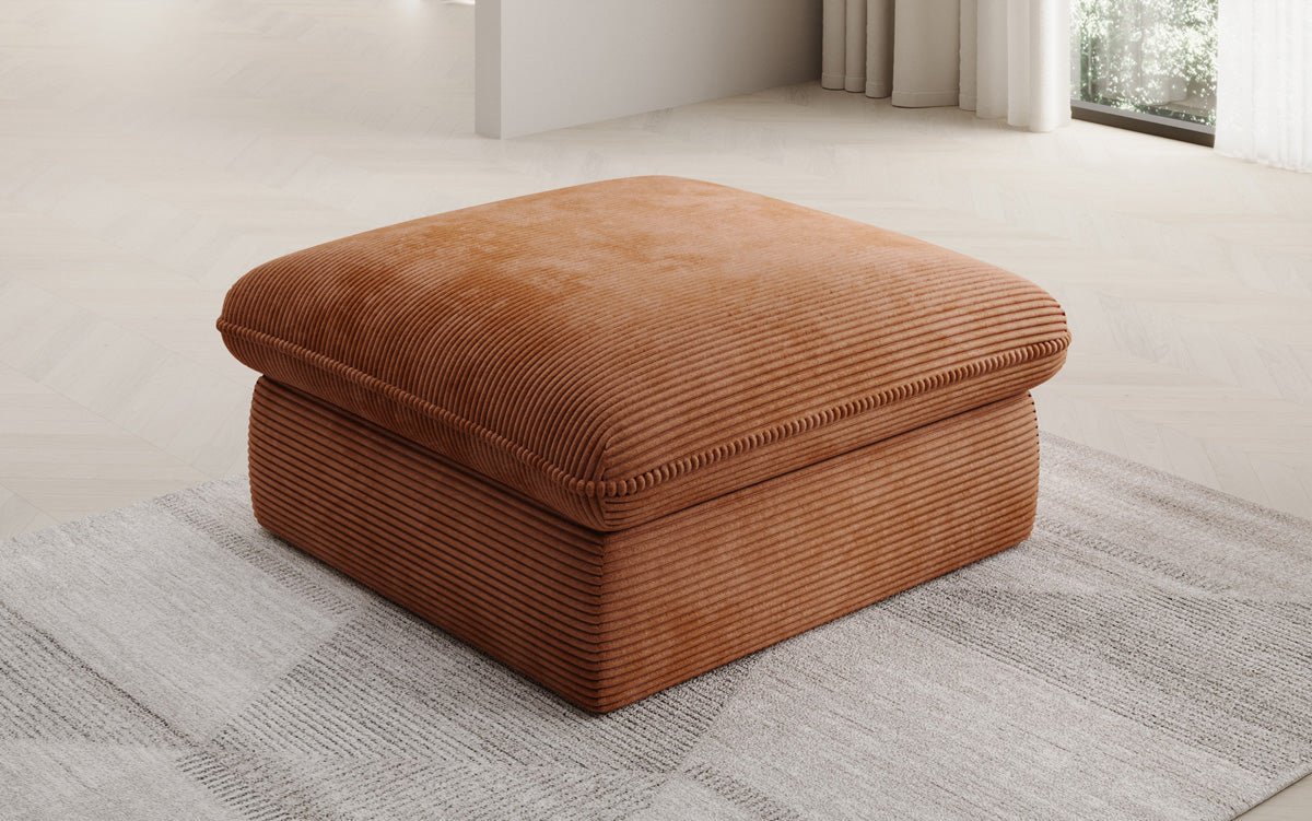 Beistellhocker Cuddle in Cord 90x90cm