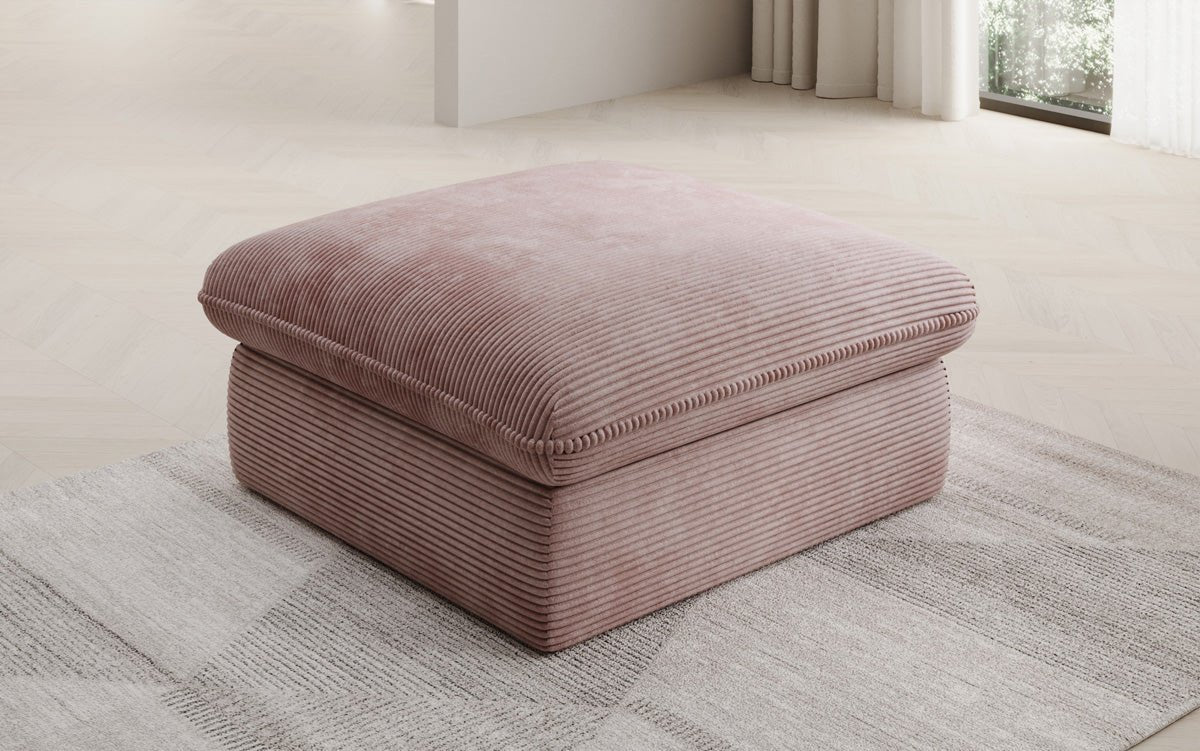 Beistellhocker Cuddle in Cord 90x90cm