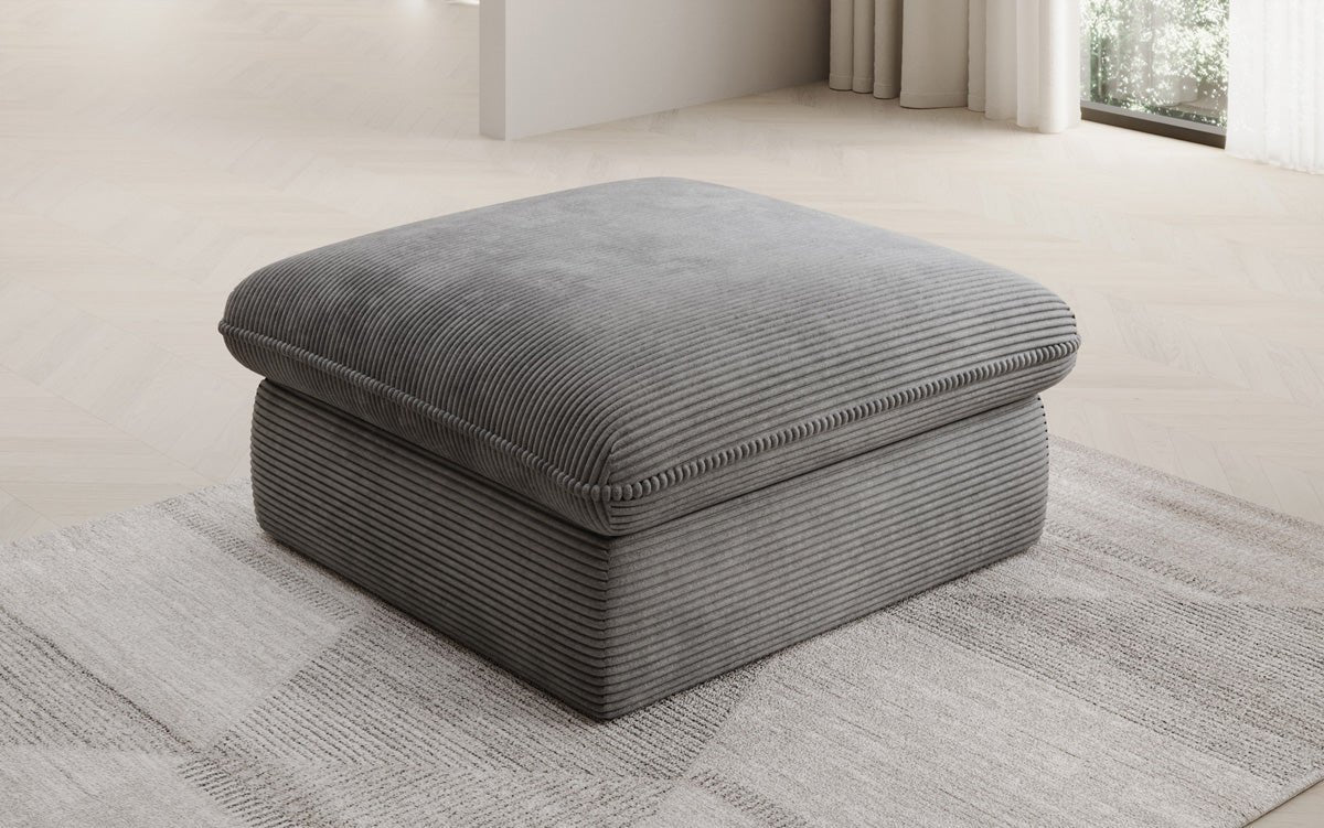 Beistellhocker Cuddle in Cord 90x90cm
